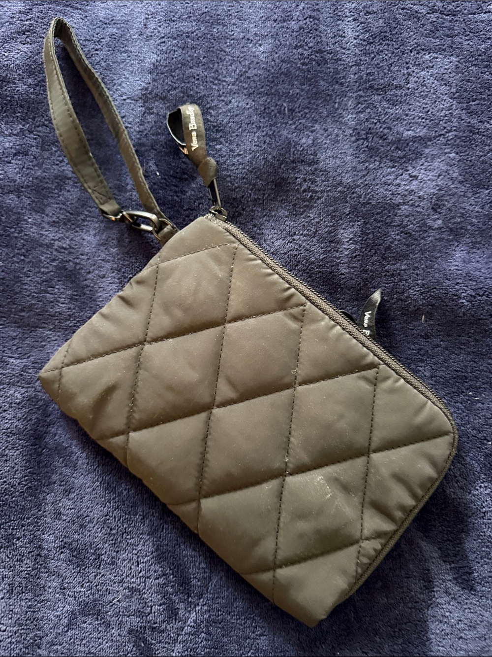 Vera Bradley Quilted Black Wristlet Clutch